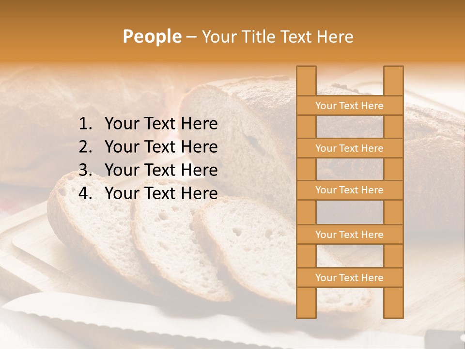 A Loaf Of Bread Sitting On Top Of A Cutting Board PowerPoint Template