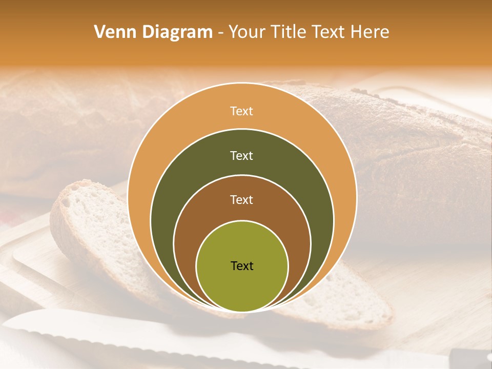A Loaf Of Bread Sitting On Top Of A Cutting Board PowerPoint Template