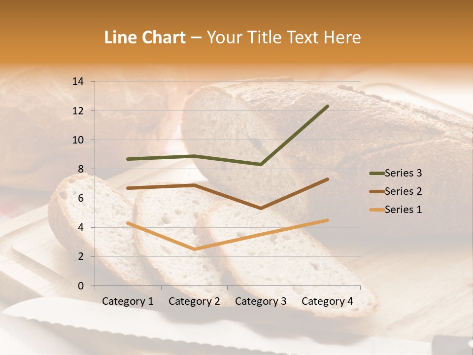 A Loaf Of Bread Sitting On Top Of A Cutting Board PowerPoint Template