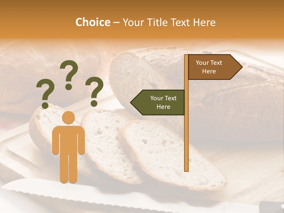 A Loaf Of Bread Sitting On Top Of A Cutting Board PowerPoint Template