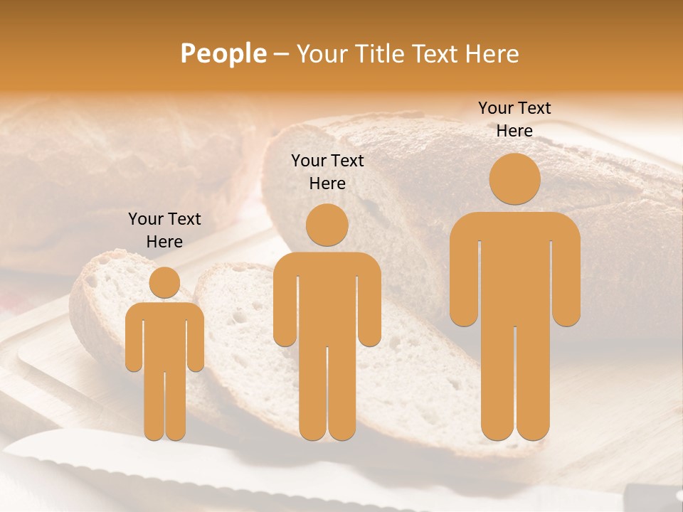 A Loaf Of Bread Sitting On Top Of A Cutting Board PowerPoint Template