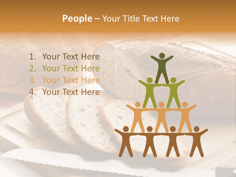 A Loaf Of Bread Sitting On Top Of A Cutting Board PowerPoint Template
