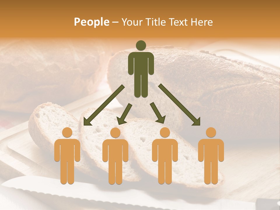 A Loaf Of Bread Sitting On Top Of A Cutting Board PowerPoint Template