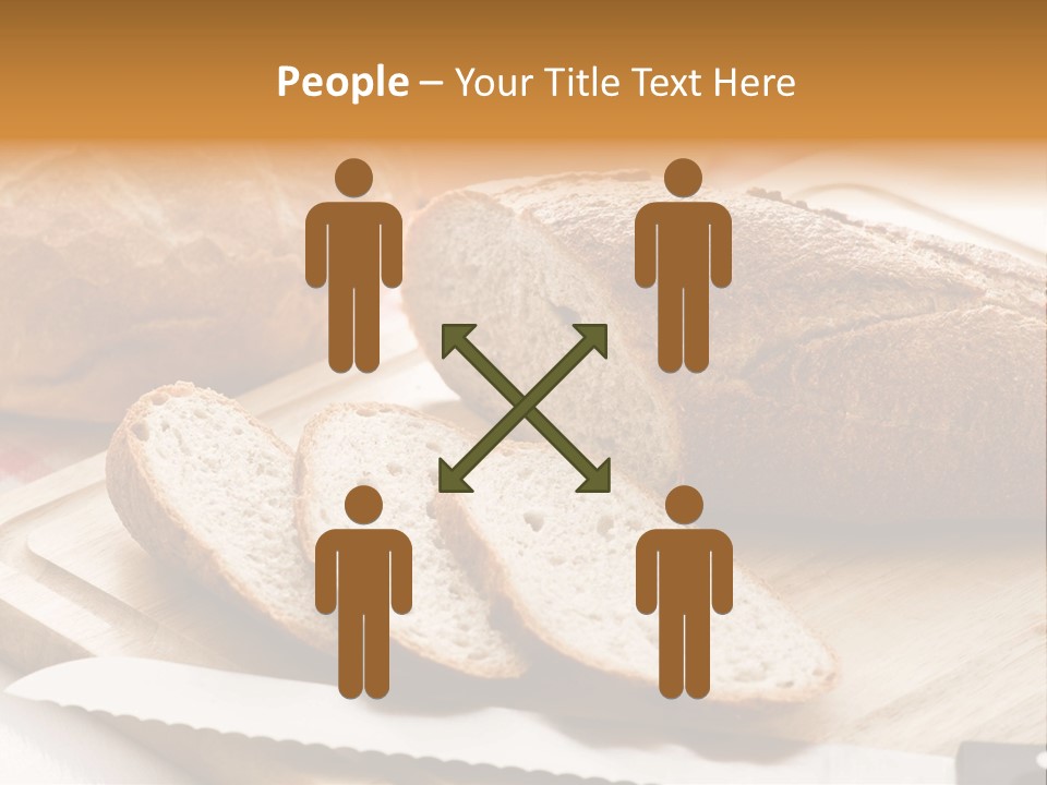 A Loaf Of Bread Sitting On Top Of A Cutting Board PowerPoint Template