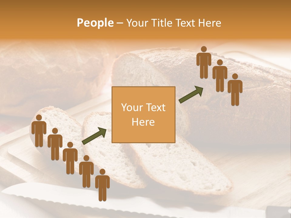 A Loaf Of Bread Sitting On Top Of A Cutting Board PowerPoint Template