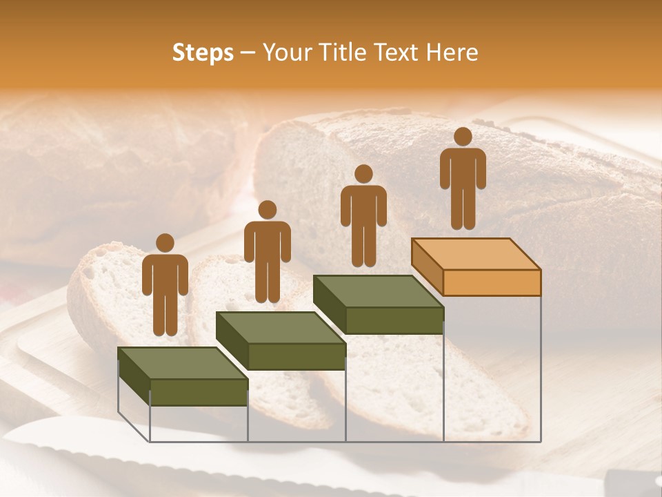 A Loaf Of Bread Sitting On Top Of A Cutting Board PowerPoint Template
