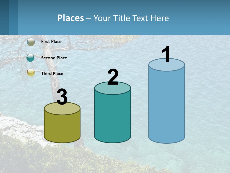 A Body Of Water With A Tree In The Foreground PowerPoint Template