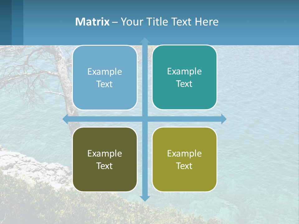 A Body Of Water With A Tree In The Foreground PowerPoint Template