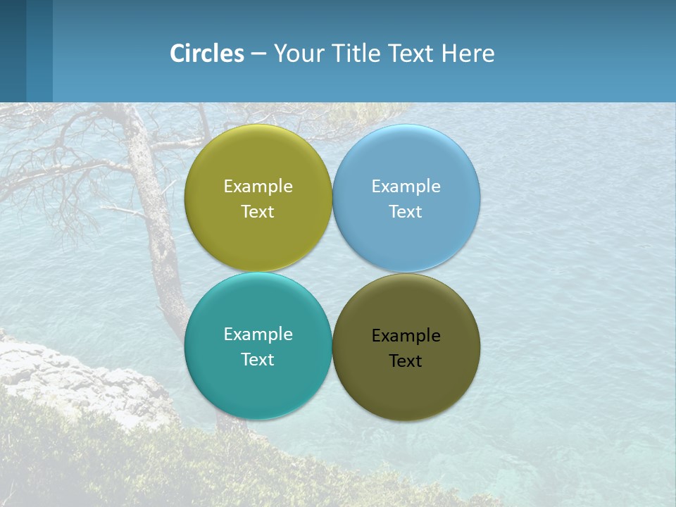 A Body Of Water With A Tree In The Foreground PowerPoint Template