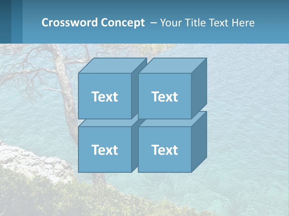 A Body Of Water With A Tree In The Foreground PowerPoint Template