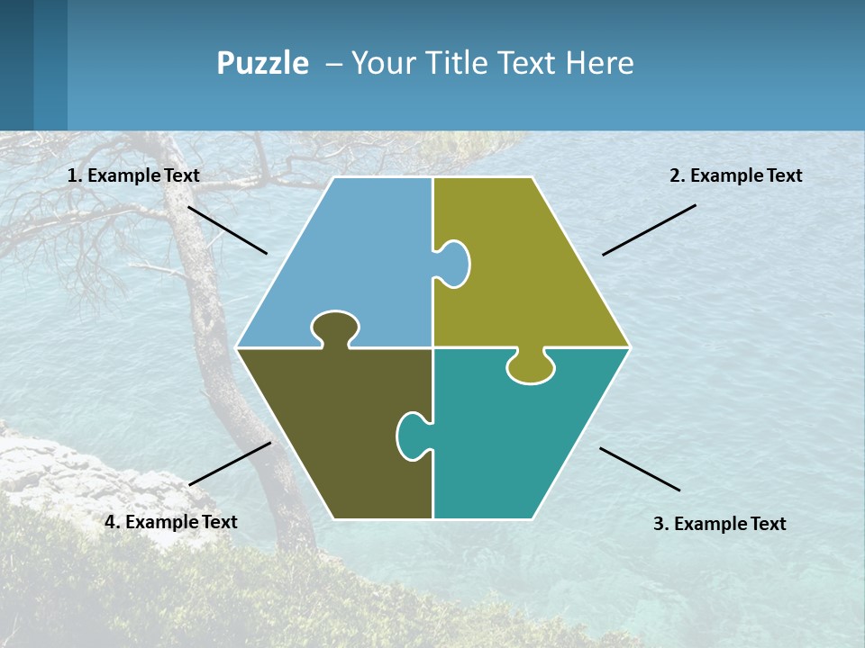 A Body Of Water With A Tree In The Foreground PowerPoint Template