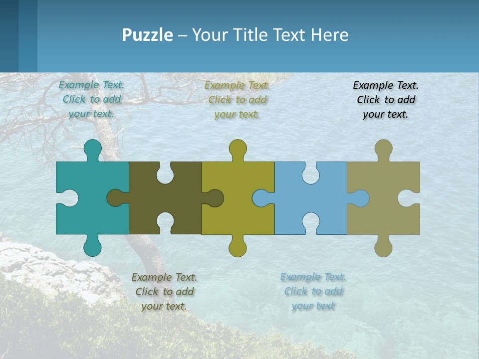 A Body Of Water With A Tree In The Foreground PowerPoint Template