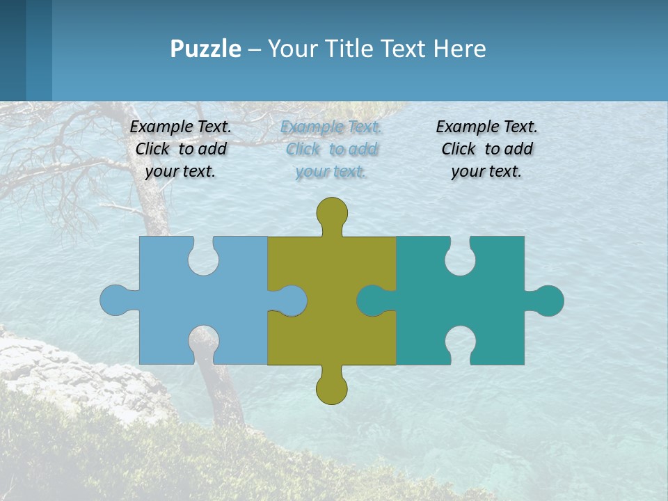 A Body Of Water With A Tree In The Foreground PowerPoint Template