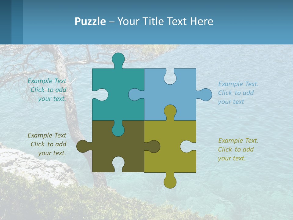 A Body Of Water With A Tree In The Foreground PowerPoint Template