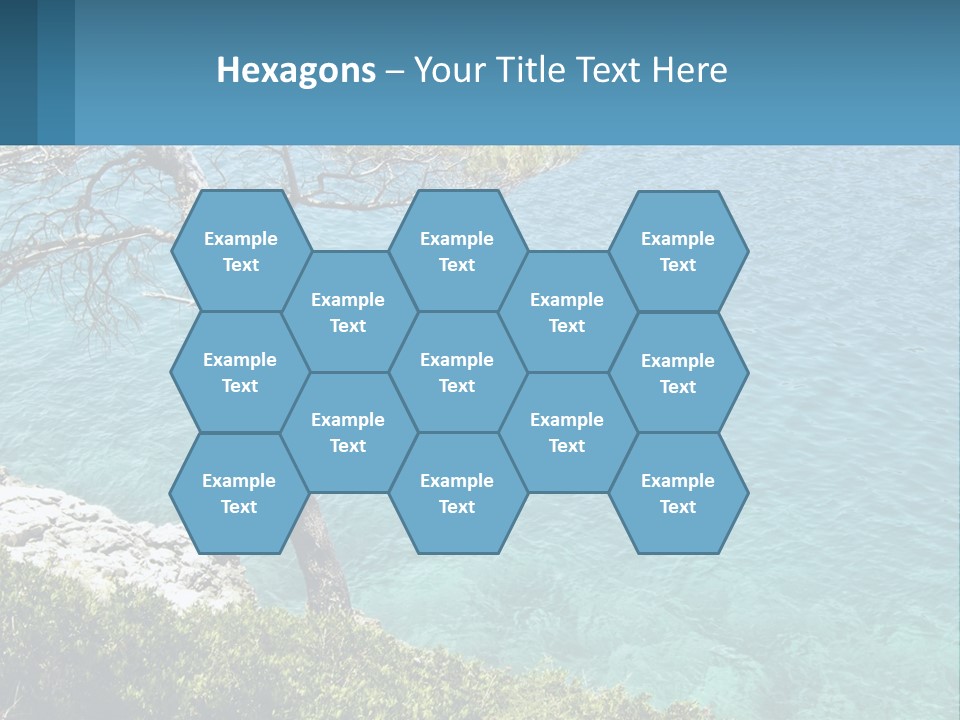 A Body Of Water With A Tree In The Foreground PowerPoint Template