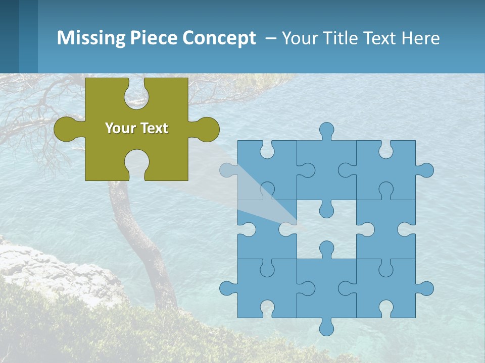 A Body Of Water With A Tree In The Foreground PowerPoint Template