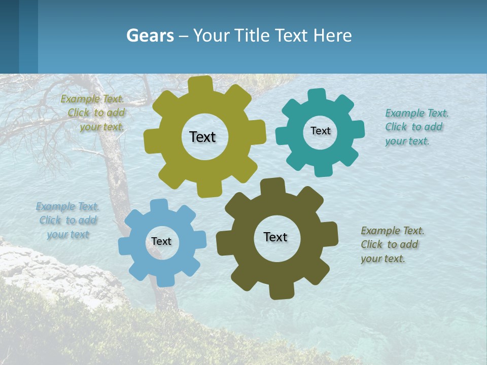 A Body Of Water With A Tree In The Foreground PowerPoint Template