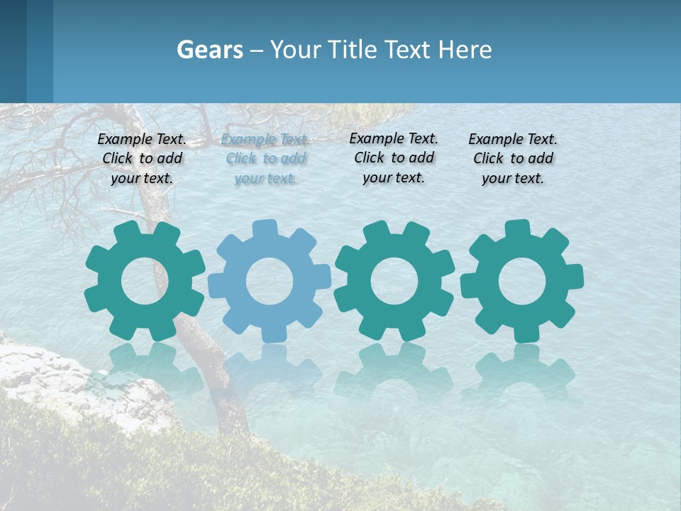 A Body Of Water With A Tree In The Foreground PowerPoint Template