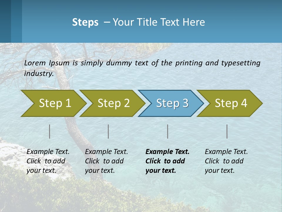 A Body Of Water With A Tree In The Foreground PowerPoint Template