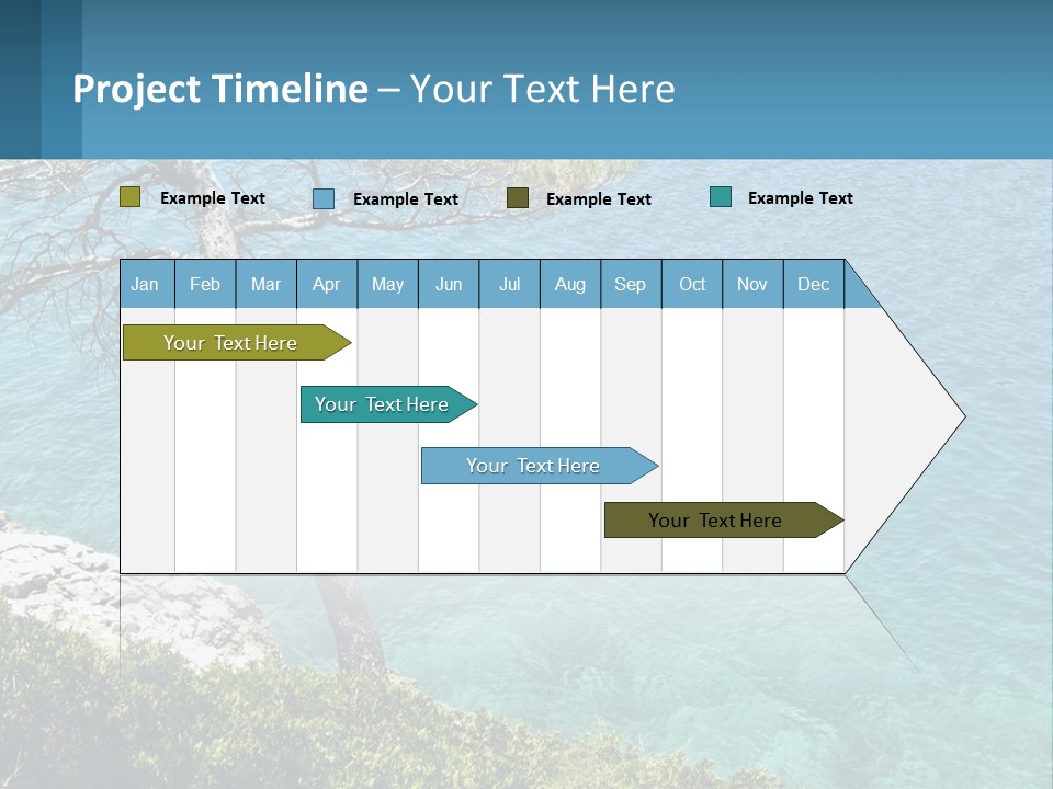 A Body Of Water With A Tree In The Foreground PowerPoint Template