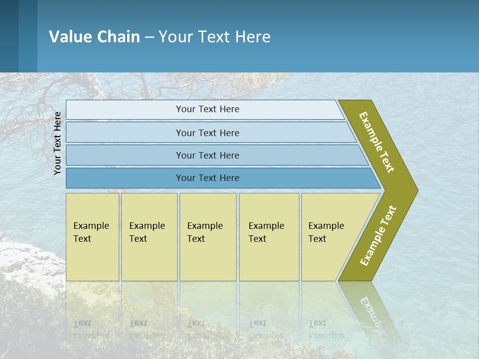 A Body Of Water With A Tree In The Foreground PowerPoint Template