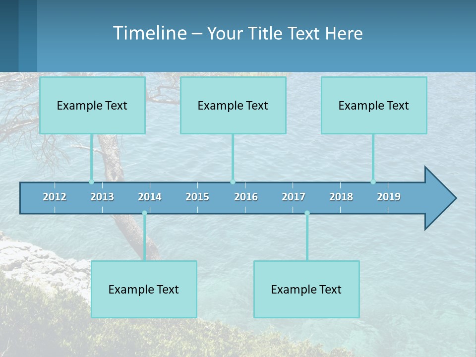 A Body Of Water With A Tree In The Foreground PowerPoint Template