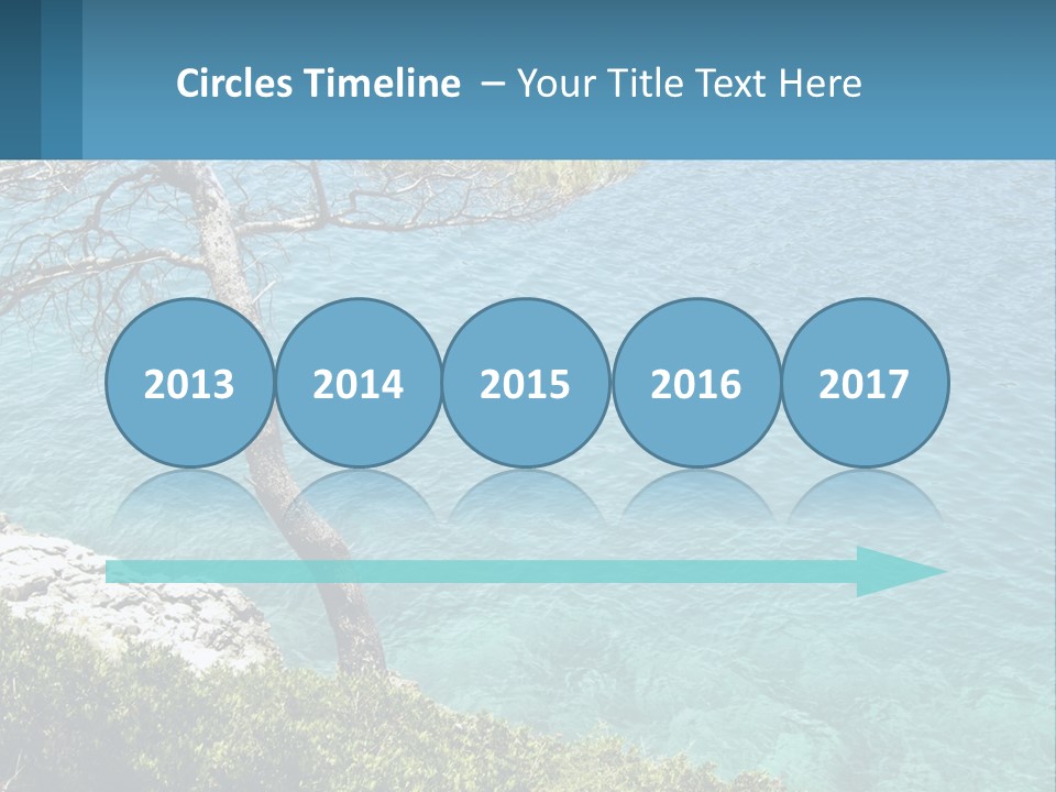 A Body Of Water With A Tree In The Foreground PowerPoint Template