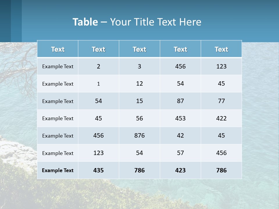 A Body Of Water With A Tree In The Foreground PowerPoint Template