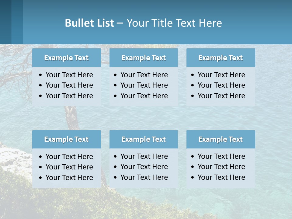 A Body Of Water With A Tree In The Foreground PowerPoint Template