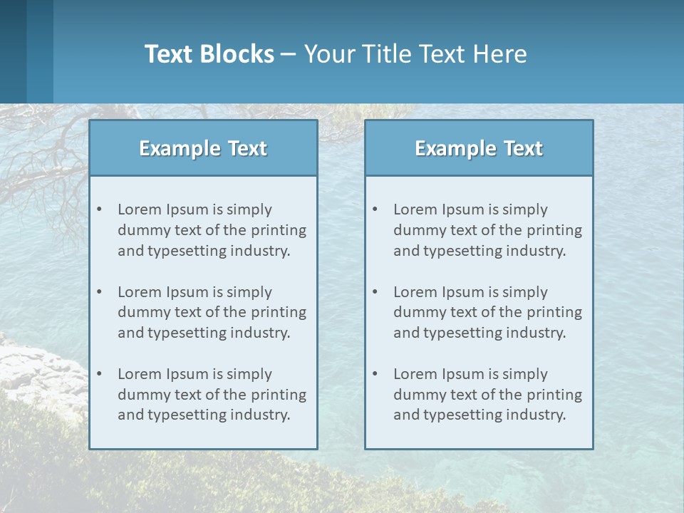 A Body Of Water With A Tree In The Foreground PowerPoint Template