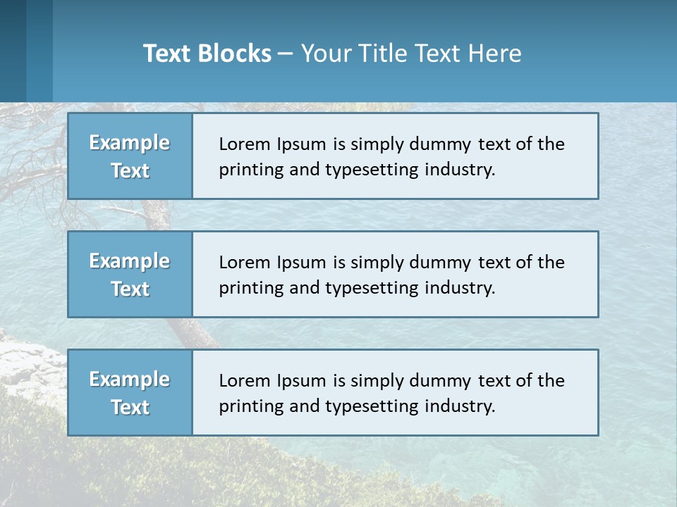 A Body Of Water With A Tree In The Foreground PowerPoint Template