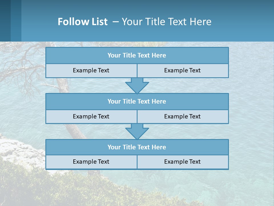 A Body Of Water With A Tree In The Foreground PowerPoint Template