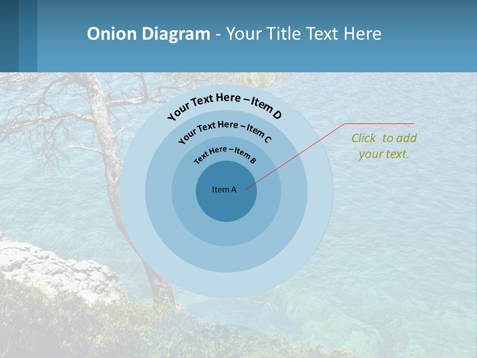 A Body Of Water With A Tree In The Foreground PowerPoint Template
