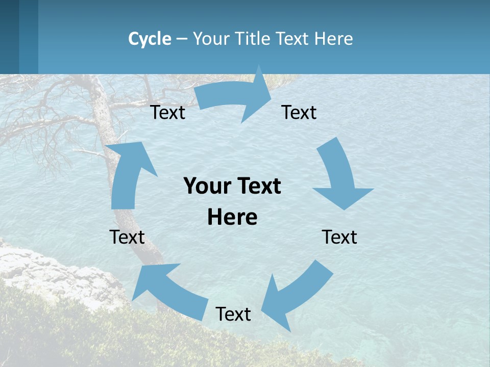 A Body Of Water With A Tree In The Foreground PowerPoint Template