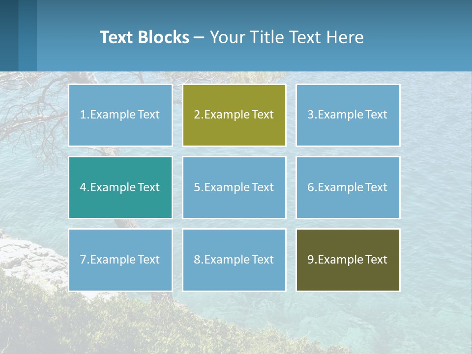 A Body Of Water With A Tree In The Foreground PowerPoint Template