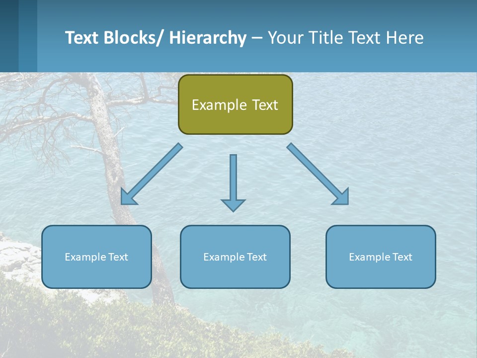 A Body Of Water With A Tree In The Foreground PowerPoint Template