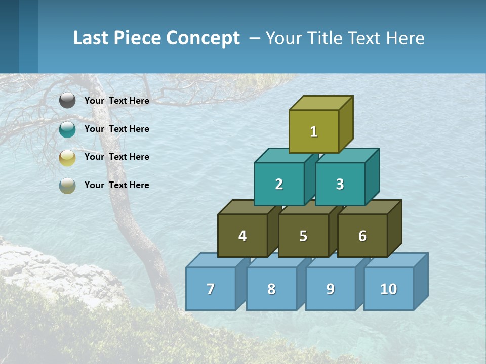 A Body Of Water With A Tree In The Foreground PowerPoint Template