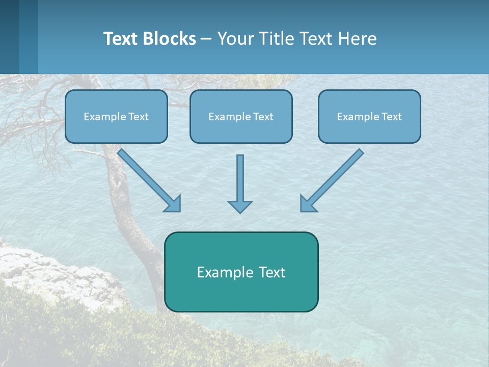 A Body Of Water With A Tree In The Foreground PowerPoint Template