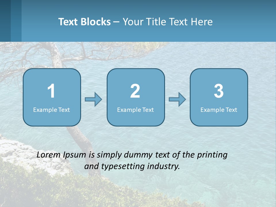 A Body Of Water With A Tree In The Foreground PowerPoint Template