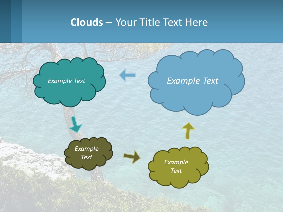 A Body Of Water With A Tree In The Foreground PowerPoint Template
