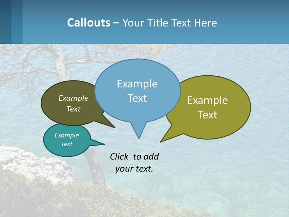 A Body Of Water With A Tree In The Foreground PowerPoint Template