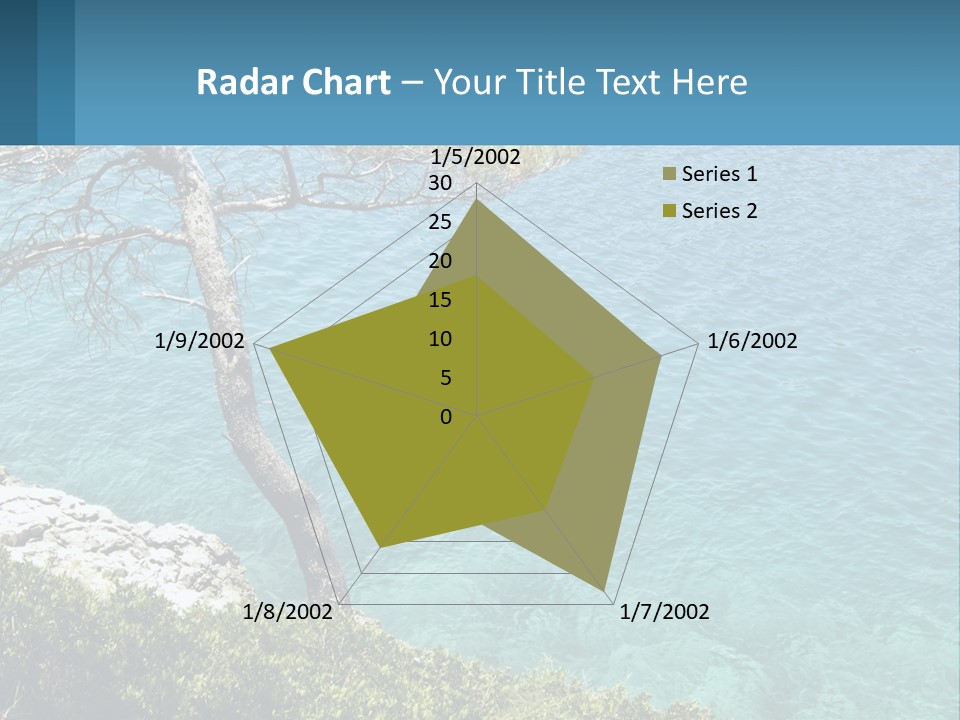 A Body Of Water With A Tree In The Foreground PowerPoint Template