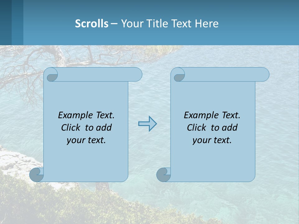 A Body Of Water With A Tree In The Foreground PowerPoint Template