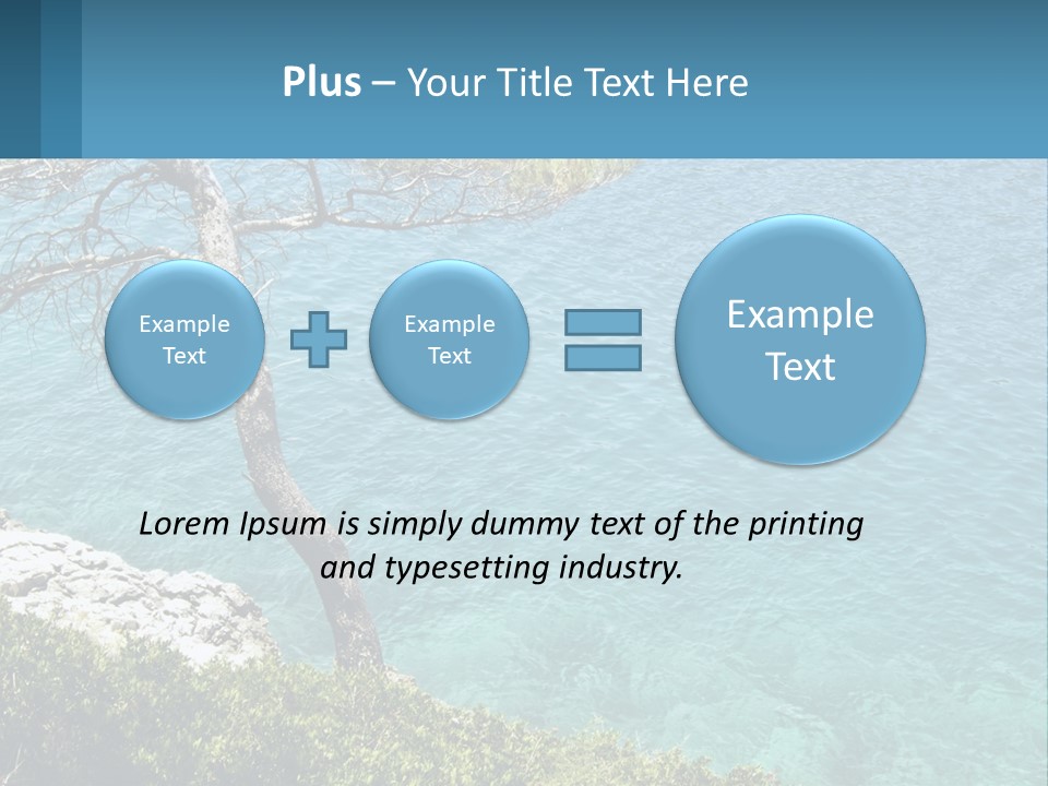 A Body Of Water With A Tree In The Foreground PowerPoint Template