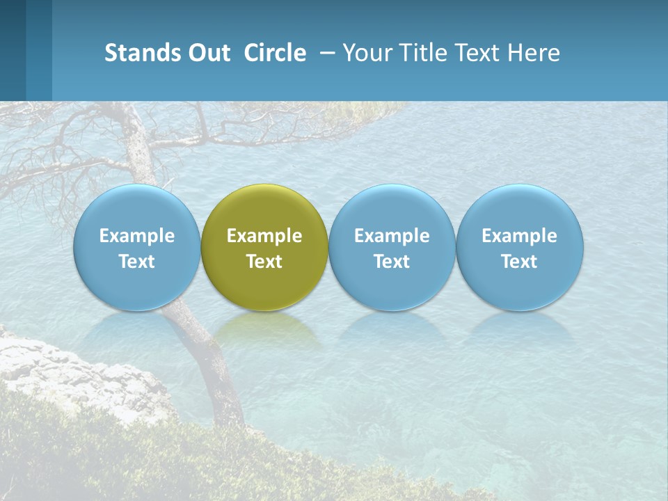 A Body Of Water With A Tree In The Foreground PowerPoint Template