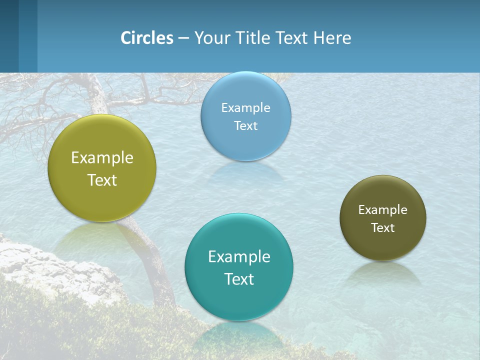 A Body Of Water With A Tree In The Foreground PowerPoint Template