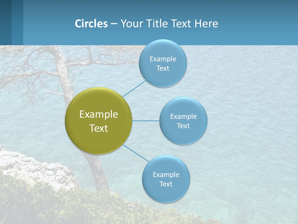 A Body Of Water With A Tree In The Foreground PowerPoint Template