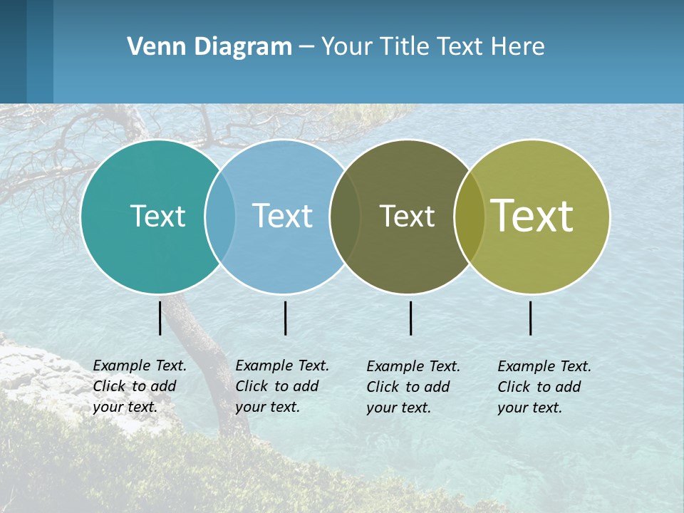 A Body Of Water With A Tree In The Foreground PowerPoint Template