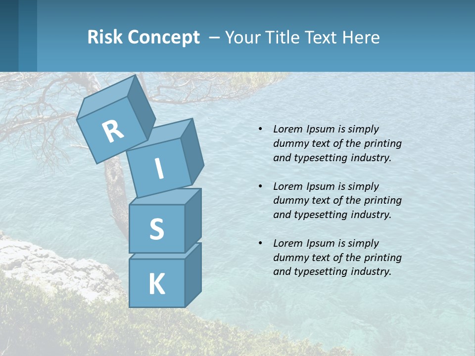 A Body Of Water With A Tree In The Foreground PowerPoint Template