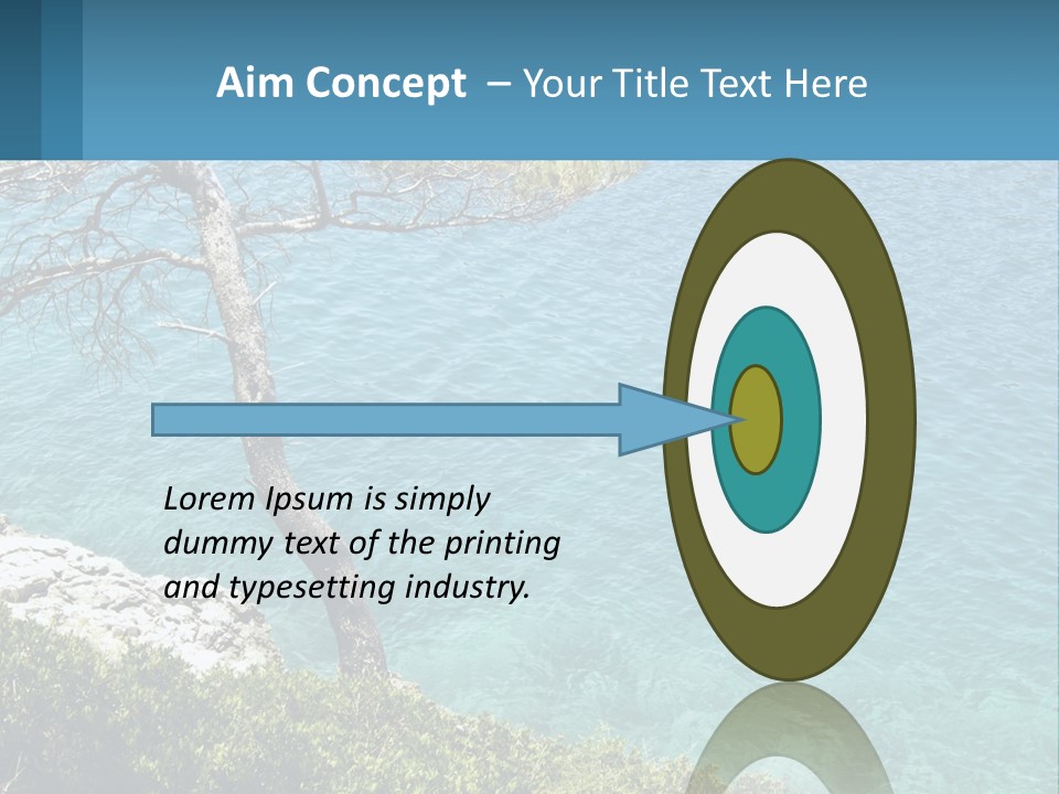 A Body Of Water With A Tree In The Foreground PowerPoint Template